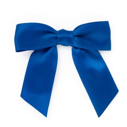 Self-adhesive satin bows 25 mm sapphire 10 articles for gifts
