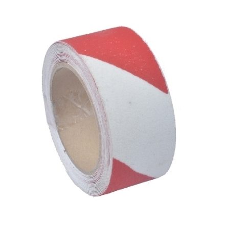 Anti-slip warning tape for stairs 50mm/18m white-red
