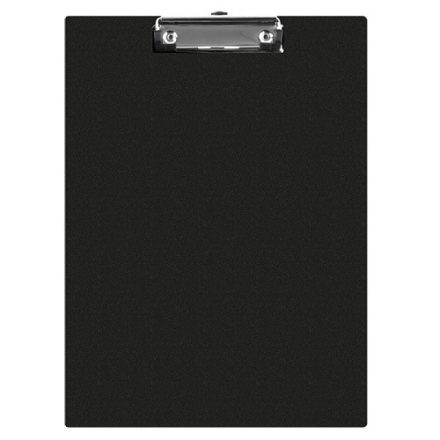 Clipboard PVC A5 black with clip and pocket, typewriter