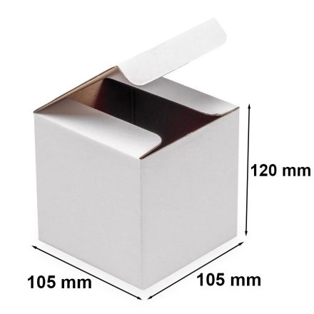 White cardboard box F215 fashion box 105x105x120 mm
