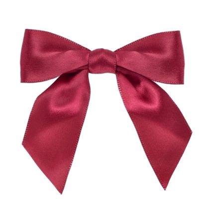 Self-adhesive satin bows 25 mm Bordo for gifts 10 pcs