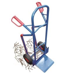 Transport steel wheelbarrow sk-710.014 with fault-free wheels, 250 kg