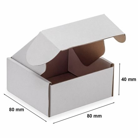 Cardboard 80x80x40mm F427 white for InPost package XS