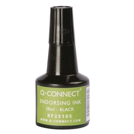Stamping ink and stamps Q-Connect black 30 ml oil-free