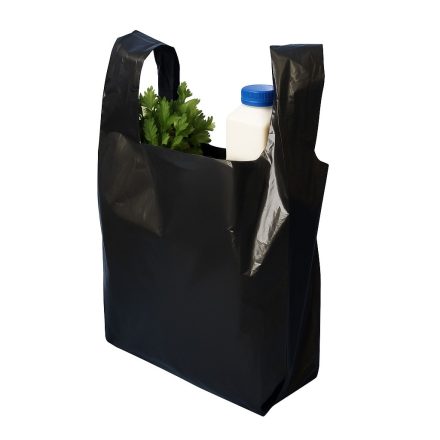 Foil advertising LDPE for shopping 30x55 cm black, packaging 50 pcs
