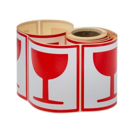 Pick-up stickers 100x100 mm 100 pcs Careful with the glass
