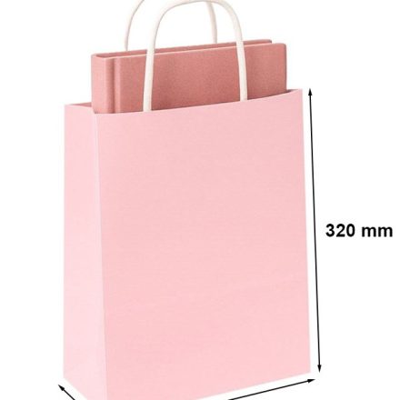 Paper gift bag 240x100x320 mm pastel roses with string
