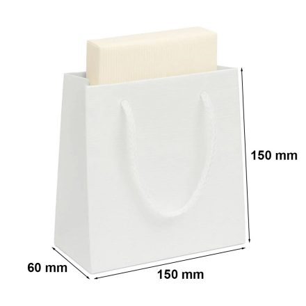 Paper ornamented matte 150x60x150 white strium