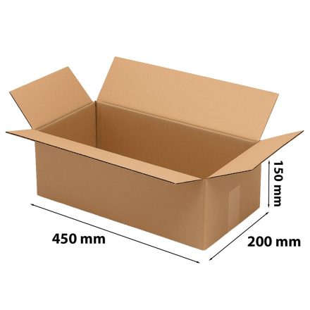 Cardboard flap box 450x200x150mm InPost Packkomat Gibarit B